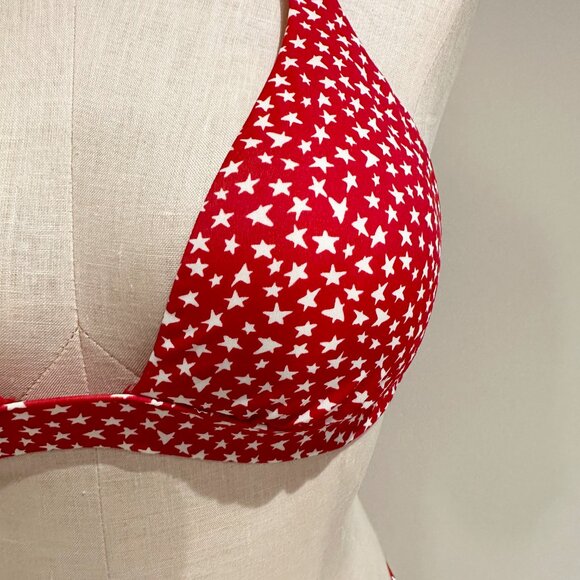 Victoria's Secret Bikini Swimsuit Set Womens Size S Red with White Stars… - Picture 4 of 8